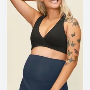 Girlfriend collective nursing bra size L in green